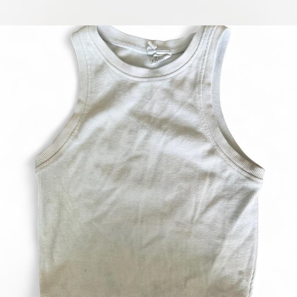 Tilly's White Ribbed Tank Top